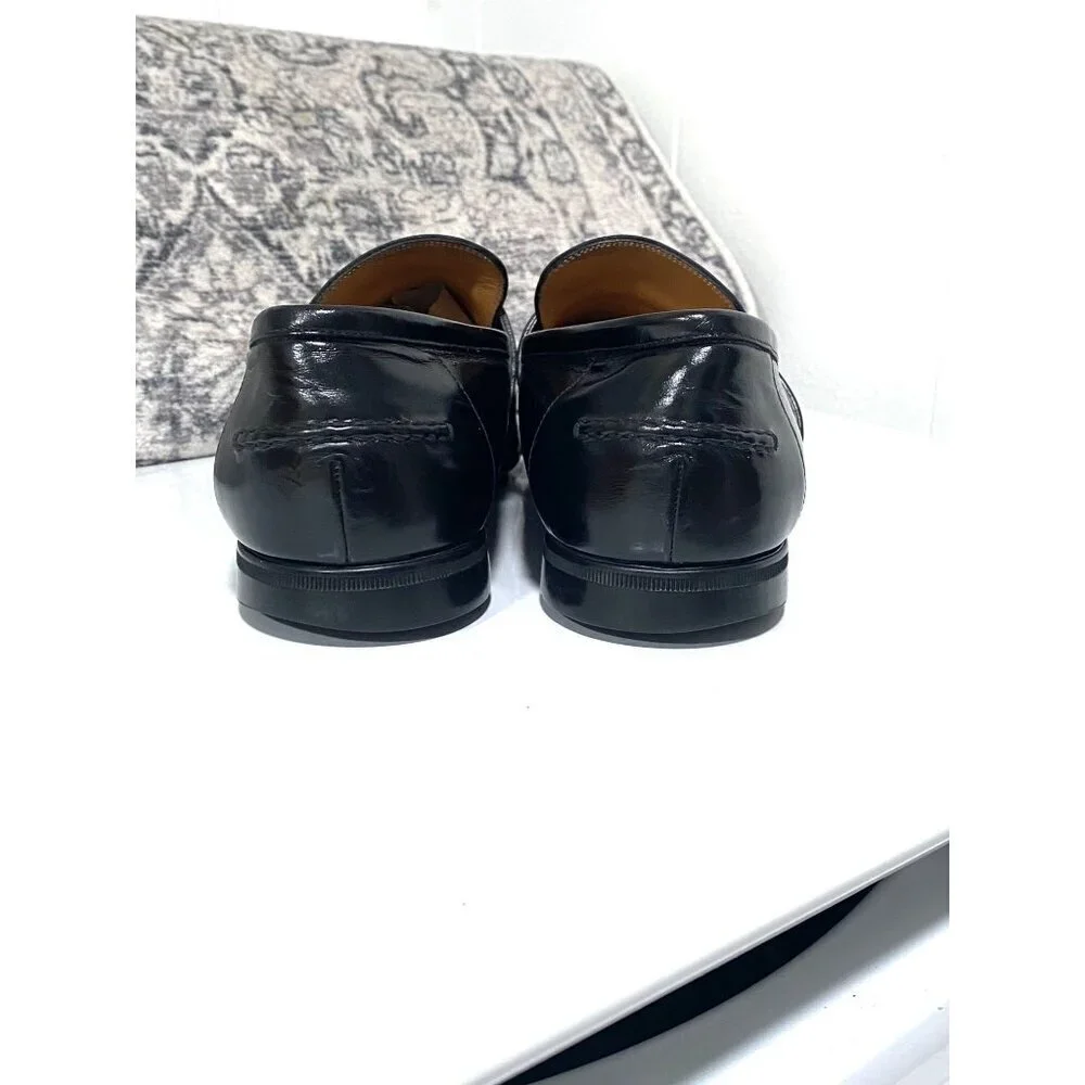 Gucci Men's Leather Loafers Dress Shoes in Black Size 7 1/2